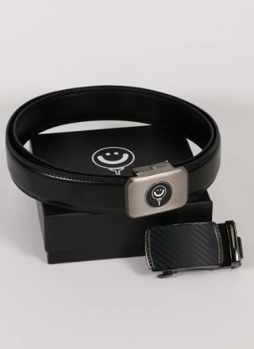 Ratchet Leather Belt with Good Boy Ball Mark & EXTRA Carbon Fiber
