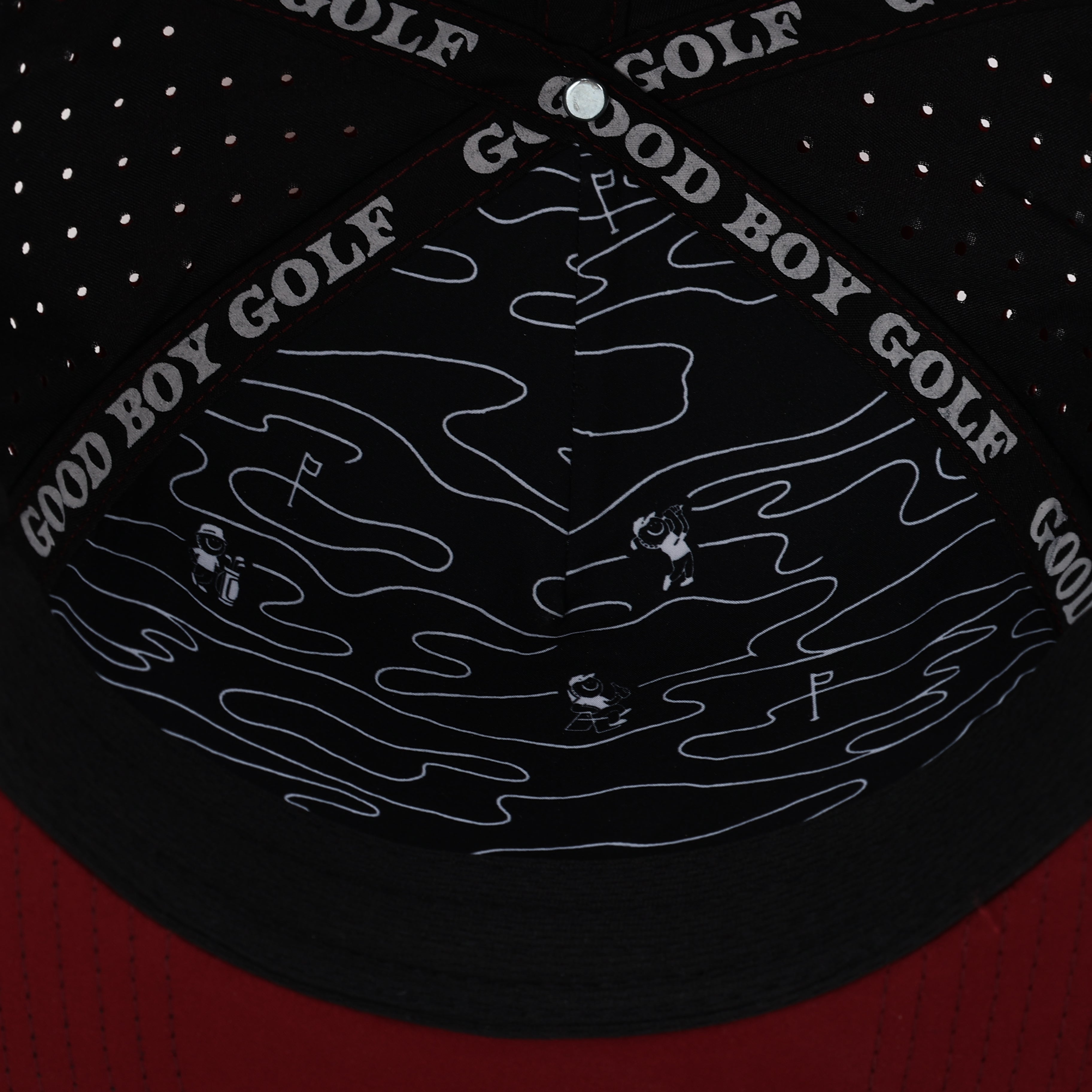 The Burgundy Flat Bill Freshie