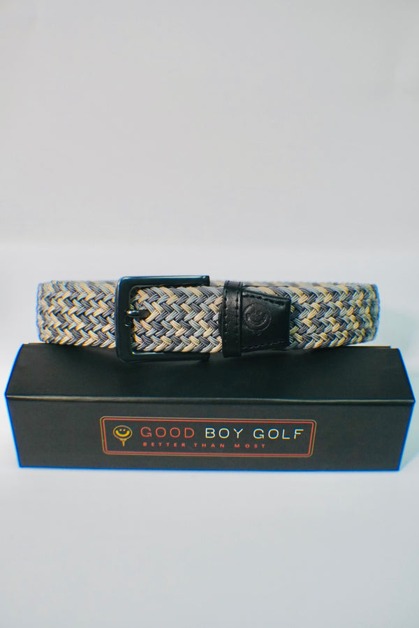 The "SwingEase" Stretch Golf Belt - Multi Colored Weave