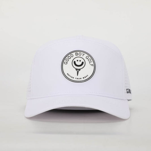 7-Panel Waterproof Good Boy Hat - WHITE