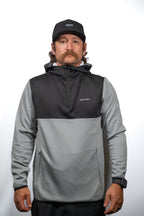 Everyday 1/4 Zip Hoodie-Black & Grey