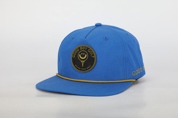 Good Boy Blue and Yellow Captains hat