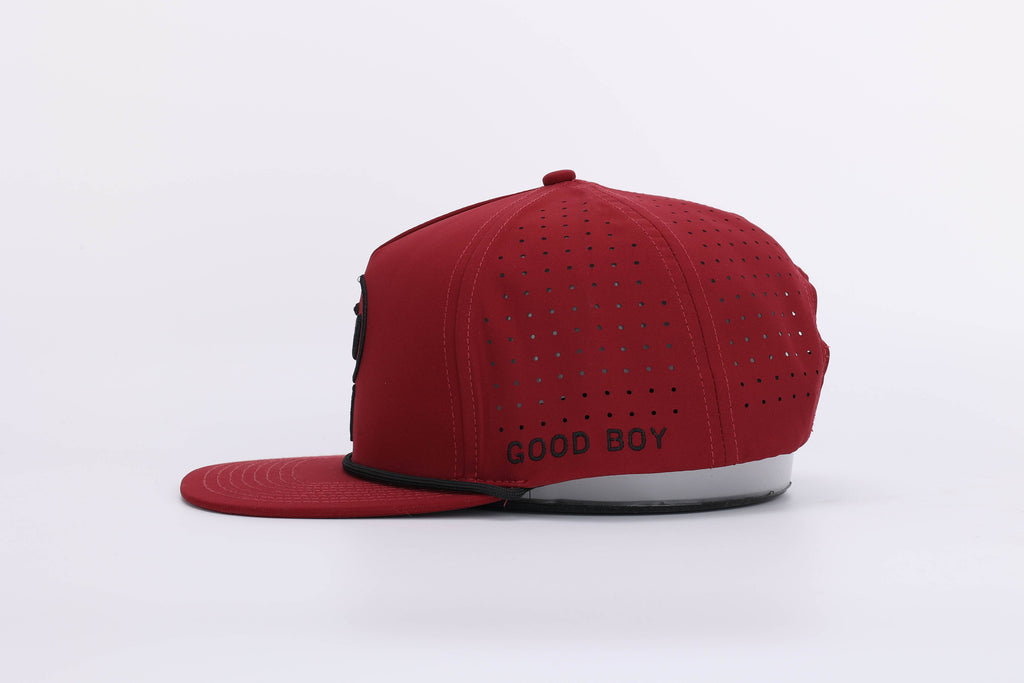 The Burgundy Flat Bill Freshie Hat