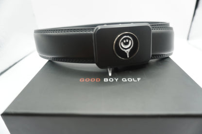 Junior Golf - Leather Ratchet Belt w/ Ball Mark Buckle