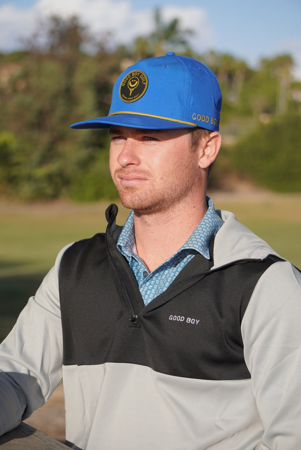 The Blue & Yellow Unstructured Captains Hat