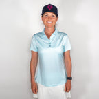 Women's Tucked Light Blue Polo