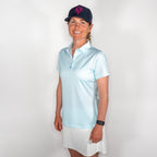 Women's Tucked Light Blue Polo