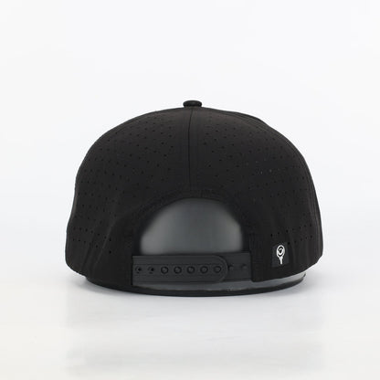 CUSTOM- Solid Black 5 Panel Hat