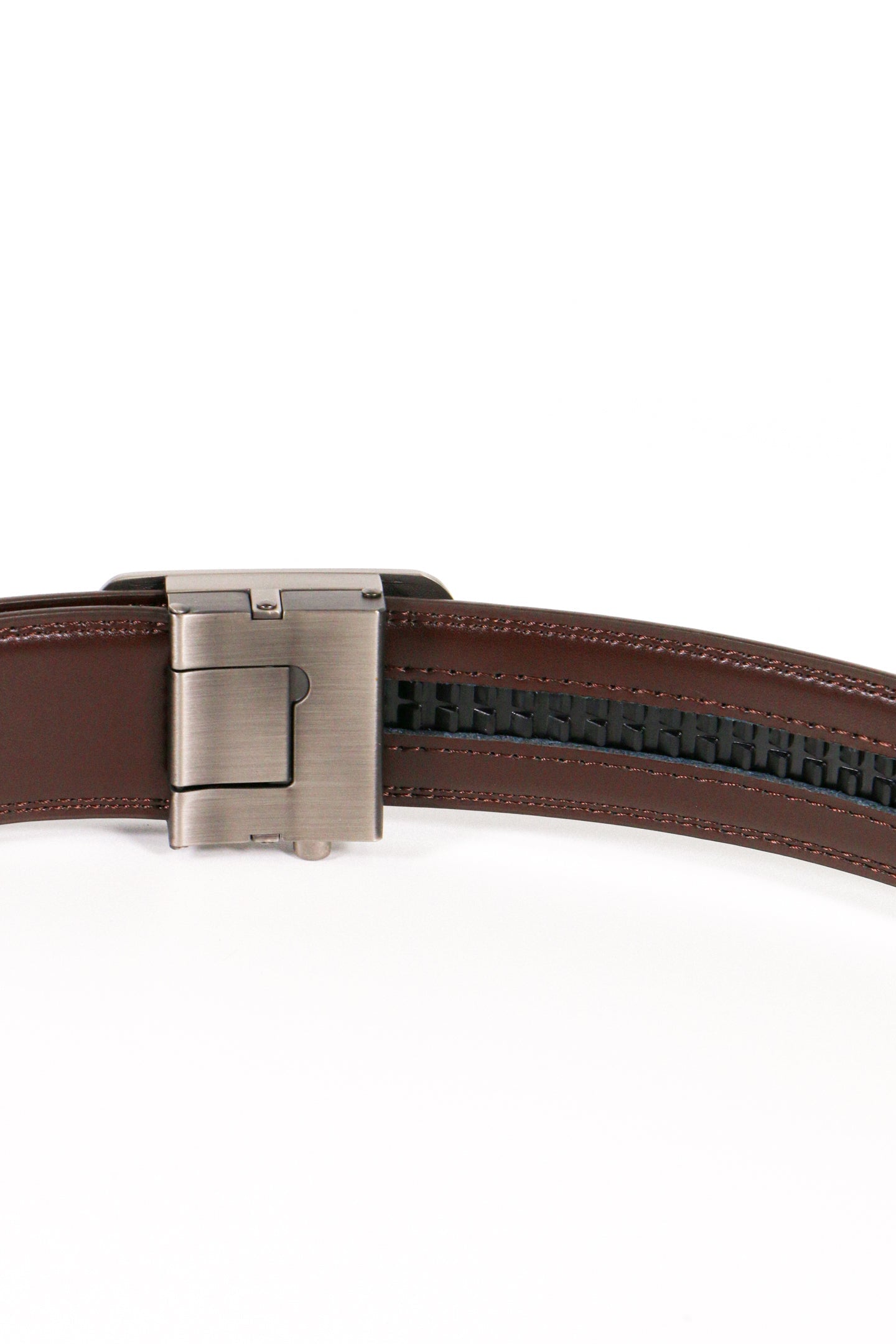 Ratchet Leather Belt with Good Boy Ball Mark & EXTRA Carbon Fiber Buckle