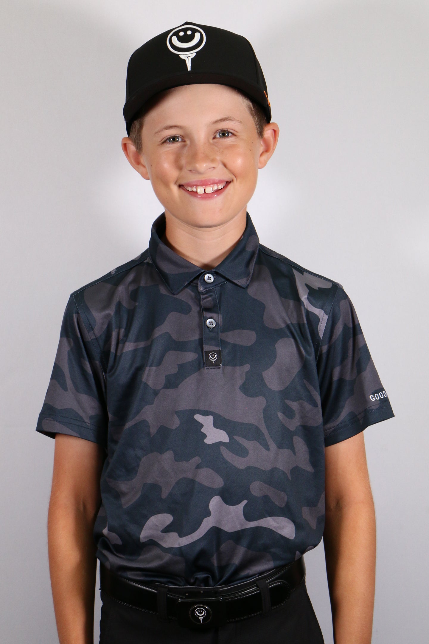 Junior Boys - Black Camo Polo