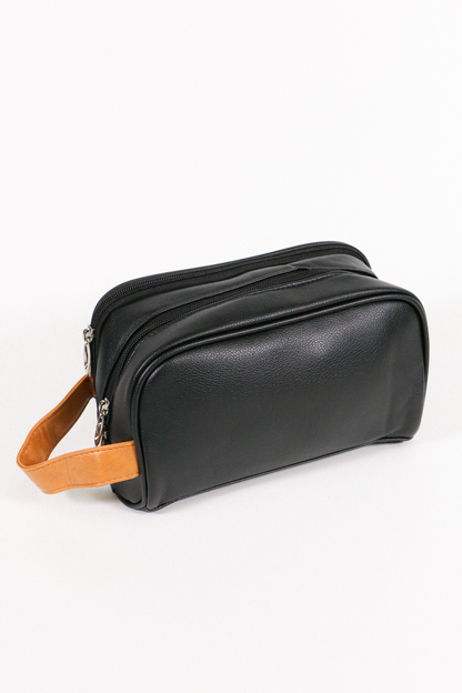 Travel Leather Bathroom Bag