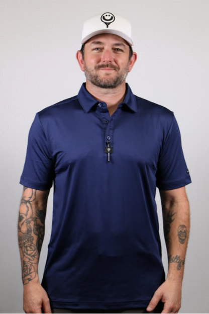 Perform-ACE Solid Navy Polo