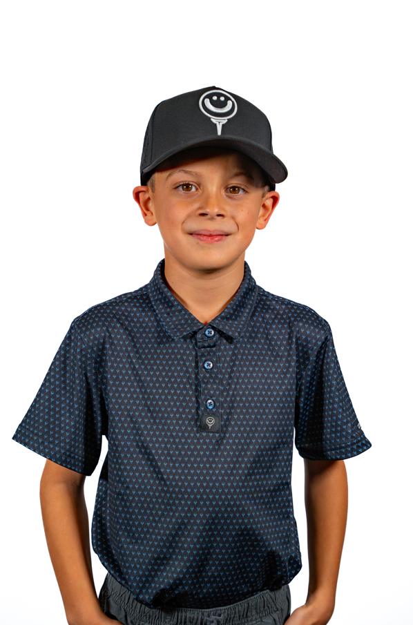 Junior Boys - Black Smiley Polo