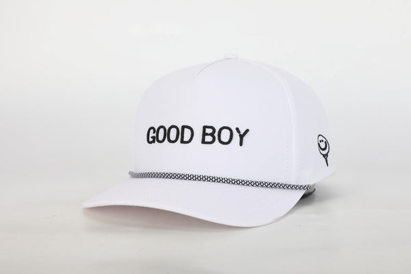 White Good Boy Rope Hat w/tee holder