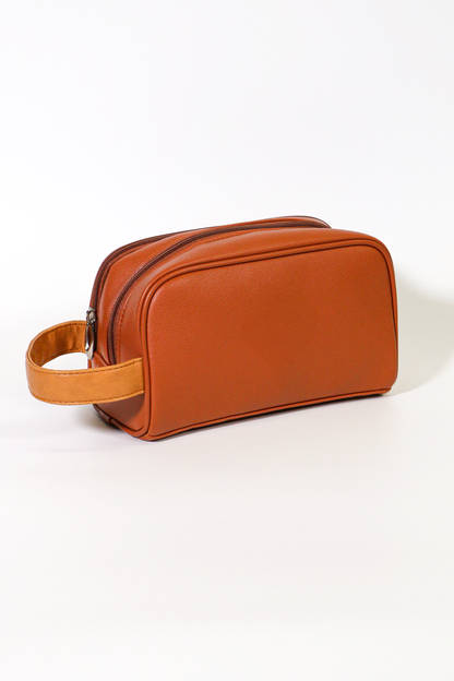 Travel Leather Bathroom Bag