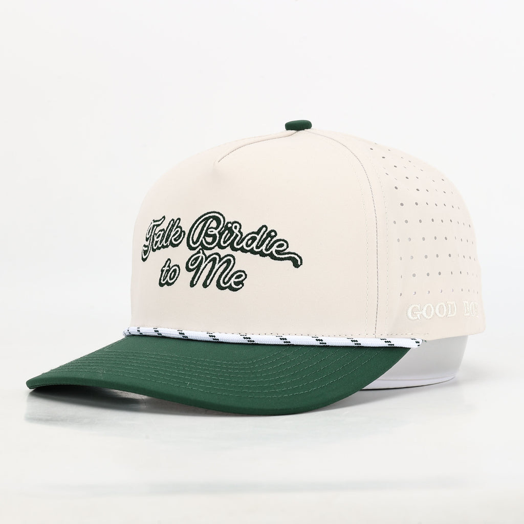 Talk Birdie to Me Cream & Green Hat