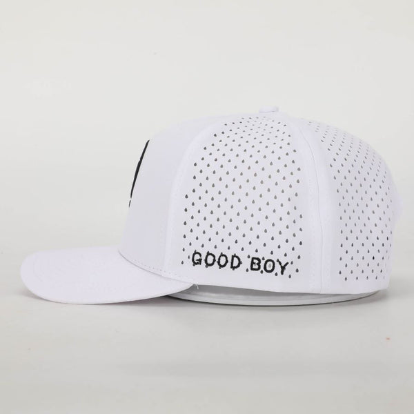 7-Panel Waterproof Good Boy Hat - WHITE