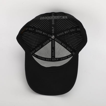 7-Panel Waterproof Good Boy Hat - BLACK