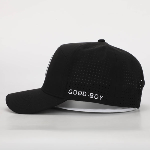 7-Panel Waterproof Good Boy Hat - BLACK